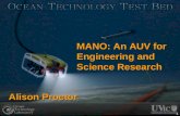 MANO: An AUV for  Engineering and  Science Research