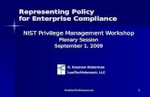 Representing Policy   for Enterprise Compliance