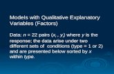 Models with Qualitative Explanatory Variables (Factors)