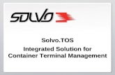 Solvo.TOS Integrated Solution for Container Terminal Management