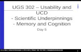 UGS 302 – Usability and UCD - Scientific Underpinnings - Memory and Cognition