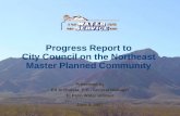 Progress Report to  City Council on the Northeast  Master Planned Community