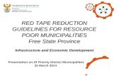 RED TAPE REDUCTION GUIDELINES FOR RESOURCE POOR MUNICIPALITIES Free State Province