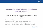 RESEARCH PERFORMANCE PROGRESS REPORT  (RPPR)