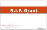 R.I.F. Grant Workshop