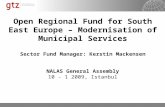 Open Regional Fund for South East Europe – Modernisation of Municipal Services