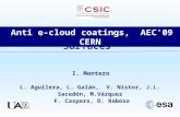Anti e-cloud coatings,  AEC’09 CERN