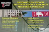 MINORITY/LOW INCOME STUDENTS SCIENCE RESEARCH MENTORING PROGRAM