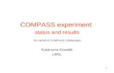COMPASS experiment  status and results