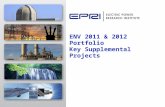 ENV 2011 & 2012 Portfolio  Key Supplemental Projects
