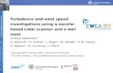 Turbulence and wind speed investigations using a nacelle-based Lidar scanner and a met  mast