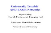 Universally Testable  AND-EXOR Networks