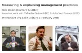 Measuring & explaining management practices