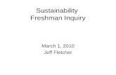 Sustainability  Freshman Inquiry