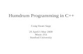 Humdrum Programming in C++