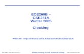 ECE260B – CSE241A Winter 2005 Clocking