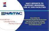 NAVY EFFORTS TO SUPPORT BIODIESEL USE AT DOD FACILITIES