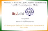 Analysis of Rankine Cycle: Techno-economically Feasible Thermodynamic Model