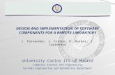 DESIGN AND IMPLEMENTATION OF SOFTWARE COMPONENTS FOR A REMOTE LABORATORY
