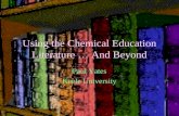 Using the Chemical Education Literature … And Beyond