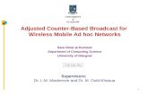 Adjusted Counter-Based Broadcast for  Wireless Mobile Ad hoc Networks