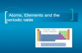 Atoms, Elements and the     periodic table