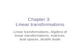 Chapter 3:  Linear transformations