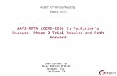 AAV2-NRTN (CERE-120) In Parkinson’s Disease: Phase 2 Trial Results and Path Forward