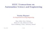 IEEE Transactions on  Automation Science and Engineering