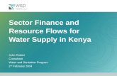 Sector Finance and  Resource Flows for  Water Supply in Kenya