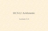 HCS12 Arithmetic