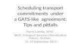 Scheduling transport  commitments  under  a GATS-like  agreement:  Tips and pitfalls