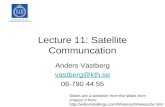 Lecture 11: Satellite Communcation