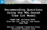 Recommending Questions Using the MDL-based Tree Cut Model