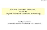 Formal Concept Analysis  used for object-oriented software modelling