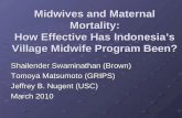 Midwives and Maternal Mortality: How Effective Has Indonesia’s Village Midwife Program Been?
