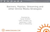 Banners, PopUps, Streaming and other Online Media Strategies