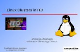 Linux Clusters in ITD