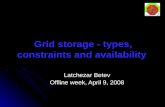 Grid storage - types, constraints and availability