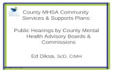 County MHSA Community  Services & Supports Plans: