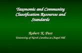 Taxonomic and Community Classification Resources and Standards