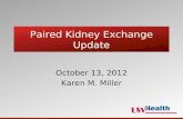 Paired Kidney Exchange Update