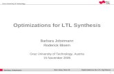 Optimizations for LTL Synthesis