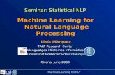 Seminar: Statistical NLP