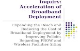 FCC Notice of Inquiry: Acceleration of Broadband Deployment