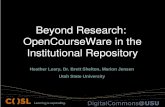 Beyond Research:  OpenCourseWare in the Institutional Repository