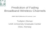 Prediction of Fading Broadband Wireless Channels