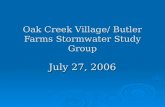Oak Creek Village/ Butler Farms Stormwater Study Group