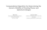 Computational Algorithm for Determining the Generic Mobility of Floating Planar and