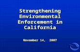 Strengthening Environmental Enforcement in California